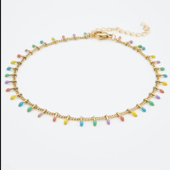 Leaf Colors Anklet